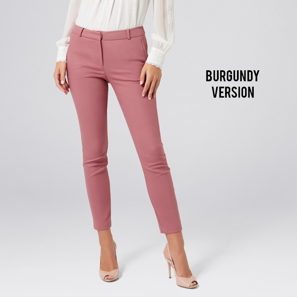 ❤️[3/$35] Evernew Mindy Petite 7/8 Slim Pants (Burgundy)